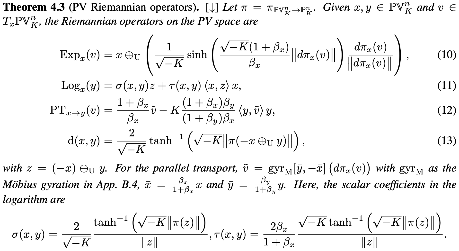 Riemannian operators on proper velocity space